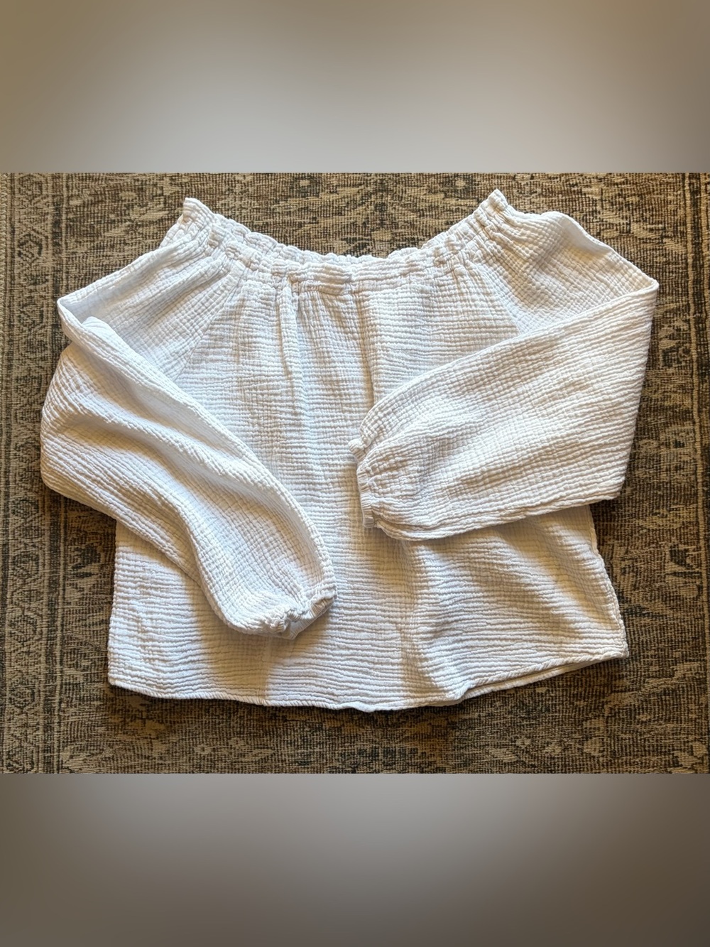 C&C California White Off-Shoulder Gauze Blouse